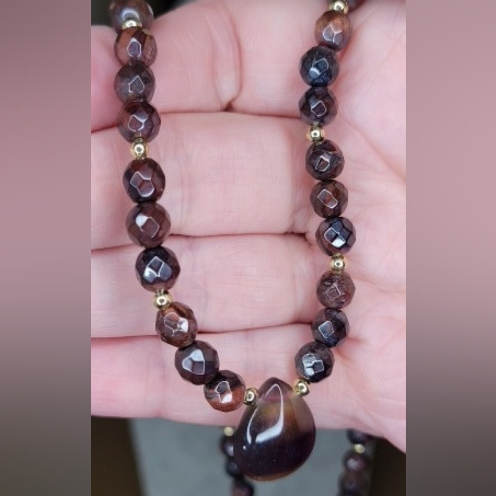 Stunning Mahogany Tiger's Eye Necklace